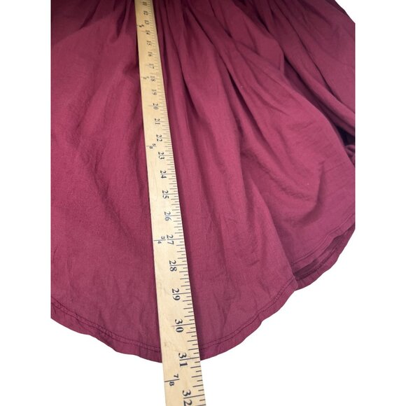 Free People We The Free Lyrical Flowy Tunic Top Ribbed Sleeves Burgundy Size S - Picture 11 of 15